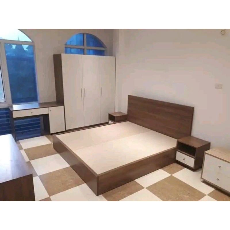 --COMBO Giường Tủ Quần Áo Gỗ MDF Phủ Melamine Chống Xước Lõi Mịn BỀN - RẺ - ĐẸP, Thiết Kế Hiện Đại