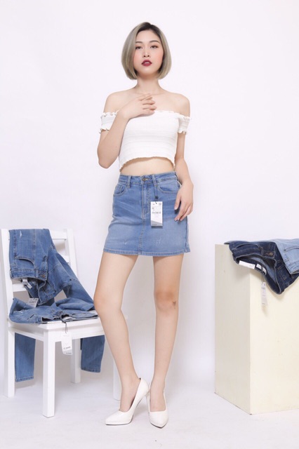 [Hàng VNXK] Quần Jean giả váy VNXK [Ảnh thật] | BigBuy360 - bigbuy360.vn