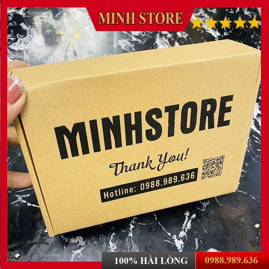 Hộp quà tặng carton đóng gói quần áo nam, hộp có nắp gài in logo - Minhstore