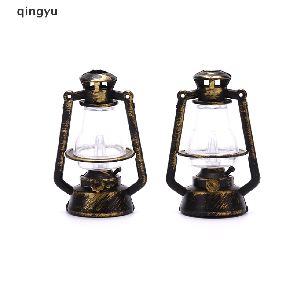 Mô Hình Đèn Dầu Màu Đen Mini Tỉ Lệ 1: 12 Dùng Trang Trí Nhà Búp Bê