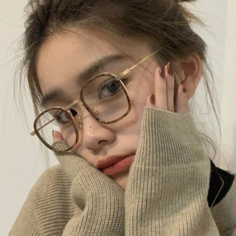 Kính Mát Gọng Vuông Kim Loại TR90 Thời Trang Hàn Quốc Cho Nam Nữ