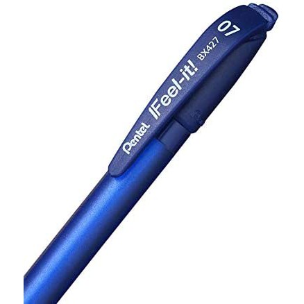 Bút Bi Có Nắp Đậy Nhật Bản Pentel BX427 | Trơn Mượt Không Đọng Mực | Ngòi 0.7mm (Xanh, Đỏ, Đen)