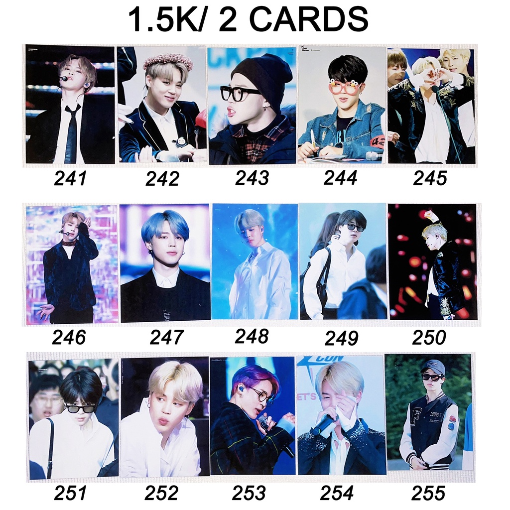 Sale set card JIMIN BTS 2