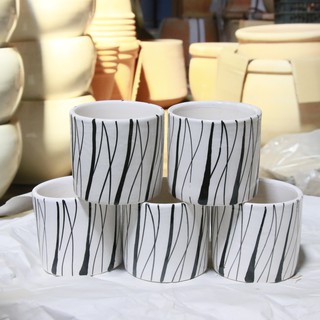 Chậu gốm trụ tròn nhỏ 8*8cm