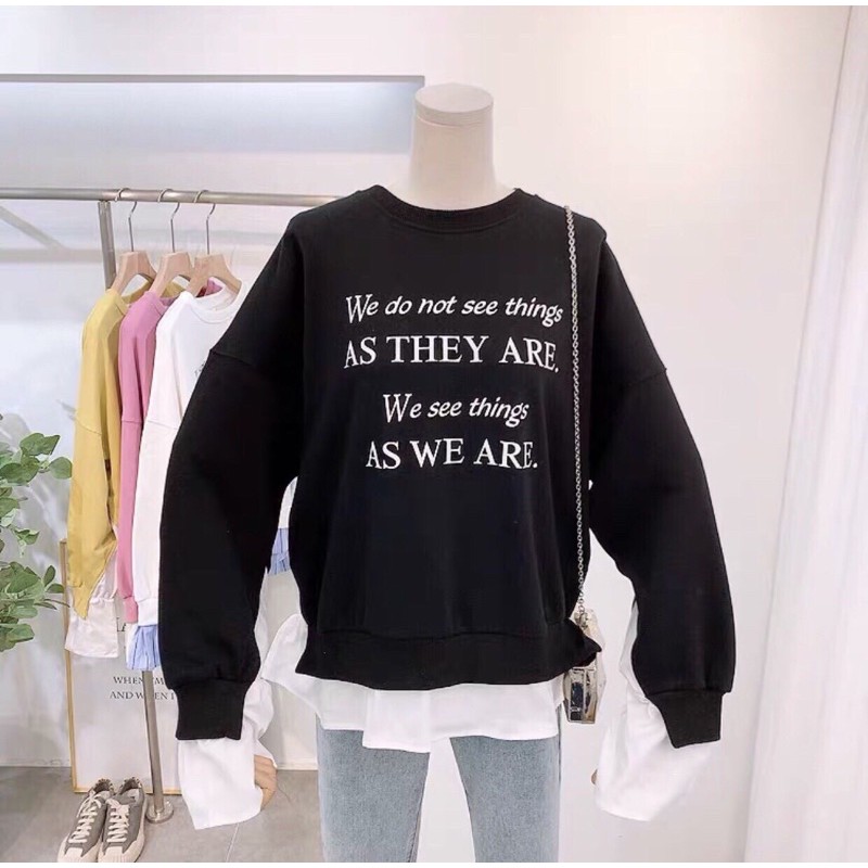 áo sweater phối sơmi hothit