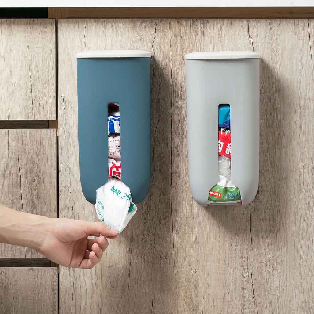 Hộp Đựng Túi Rác JUJIAJIA Bằng Gỗ Dán Tường Tiện Lợi