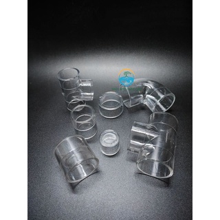 Co L, T nối nhựa trong suôt cho ống Acrylic
