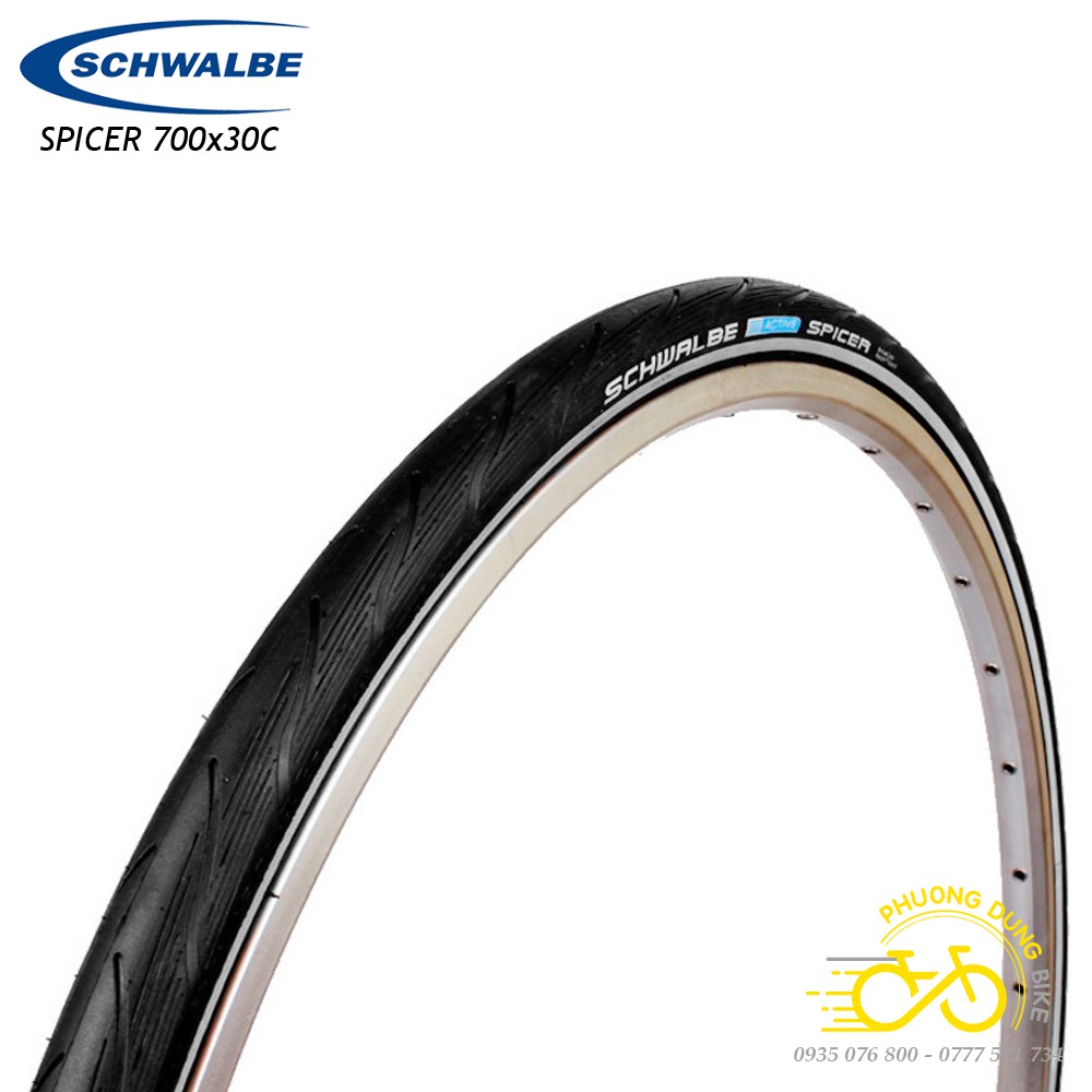 Lốp xe đạp Schwalbe Spicer K-Guard viền phản quang 700x30C - 1 Chiếc