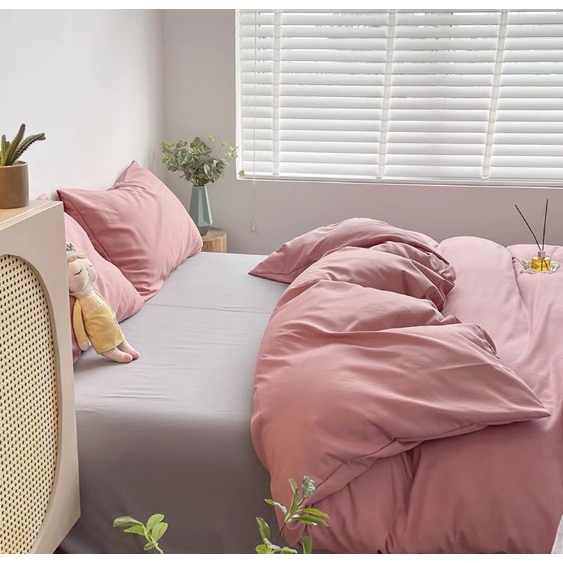 Bộ chăn ga giường TC notag 2022, set 4 món cotton tici đủ size free bo chun MỚI