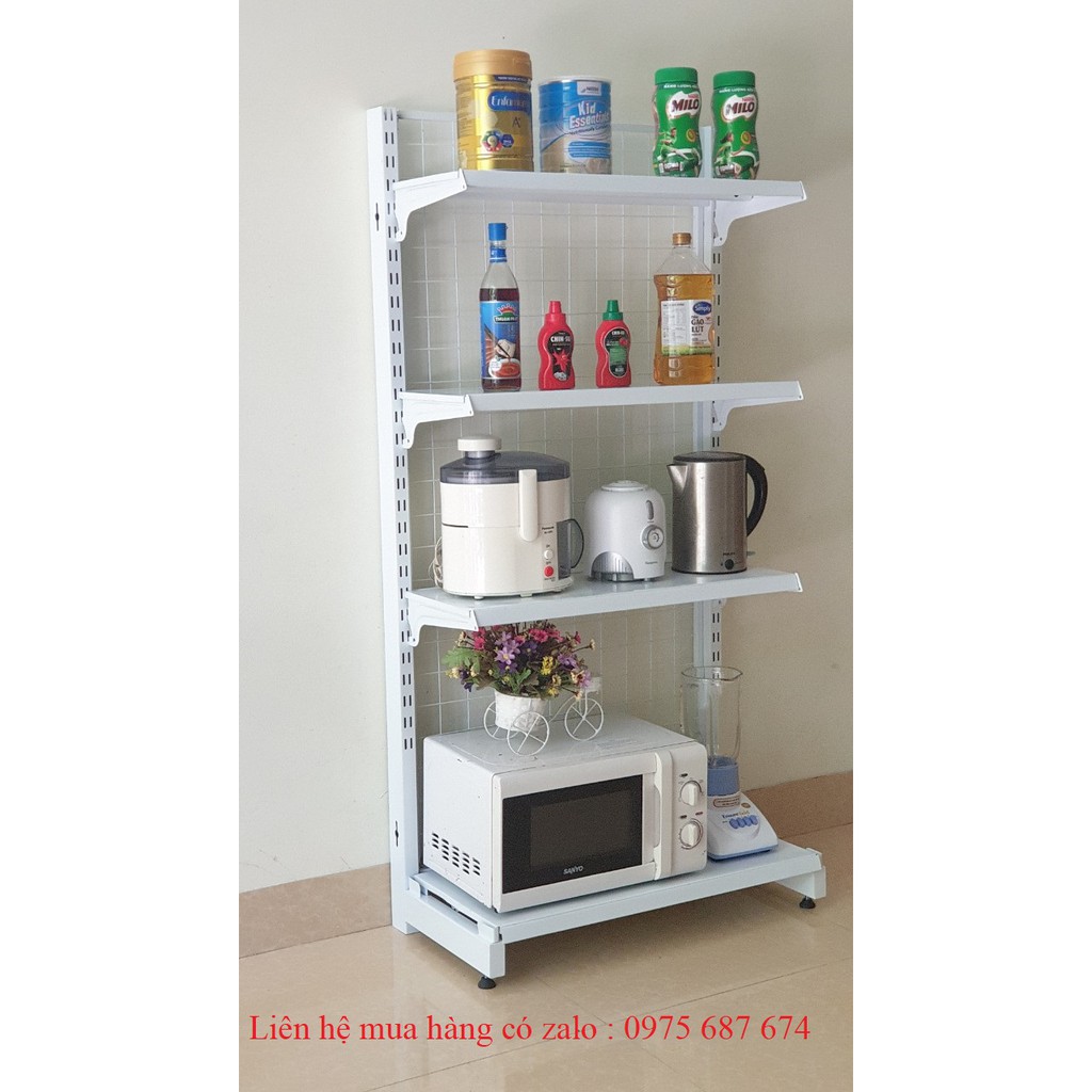 Kệ để đồ đa năng lắp ghép thông minh sơn tĩnh điện chống rỉ nhà bếp Dài 70cm, rộng 40cm, cao 150cm gồm 4 tầng