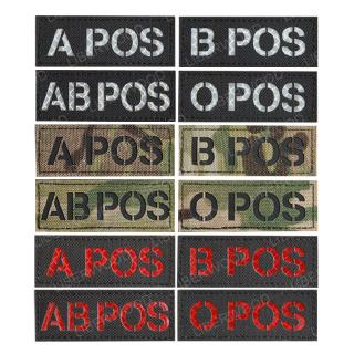 Loại máu A B O AB POS Miếng dán hồng ngoại tích cực Miếng dán quân sự đảo ngược