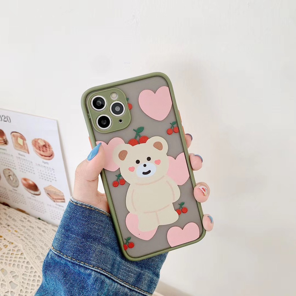 Ốp Điện Thoại Mềm Họa Tiết Gấu Anh Đào 3d Cho Iphone 11 Pro Promax X Xs Xr Xsmax 6 6s 7 8 Plus | BigBuy360 - bigbuy360.vn