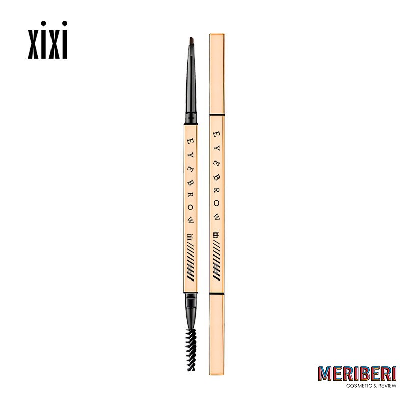 Chì kẻ mày Xixi vỏ mạ vàng, ngòi mảnh, 2 đầu tiện lợi - 4 màu tự nhiên: Đầu chì & Cọ tán [Có sẵn - Giao nhanh] | BigBuy360 - bigbuy360.vn