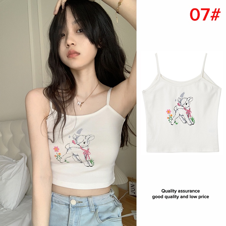 Porozi Áo tank top sát nách thời trang mùa hè phong cách Hàn Quốc cho nữ