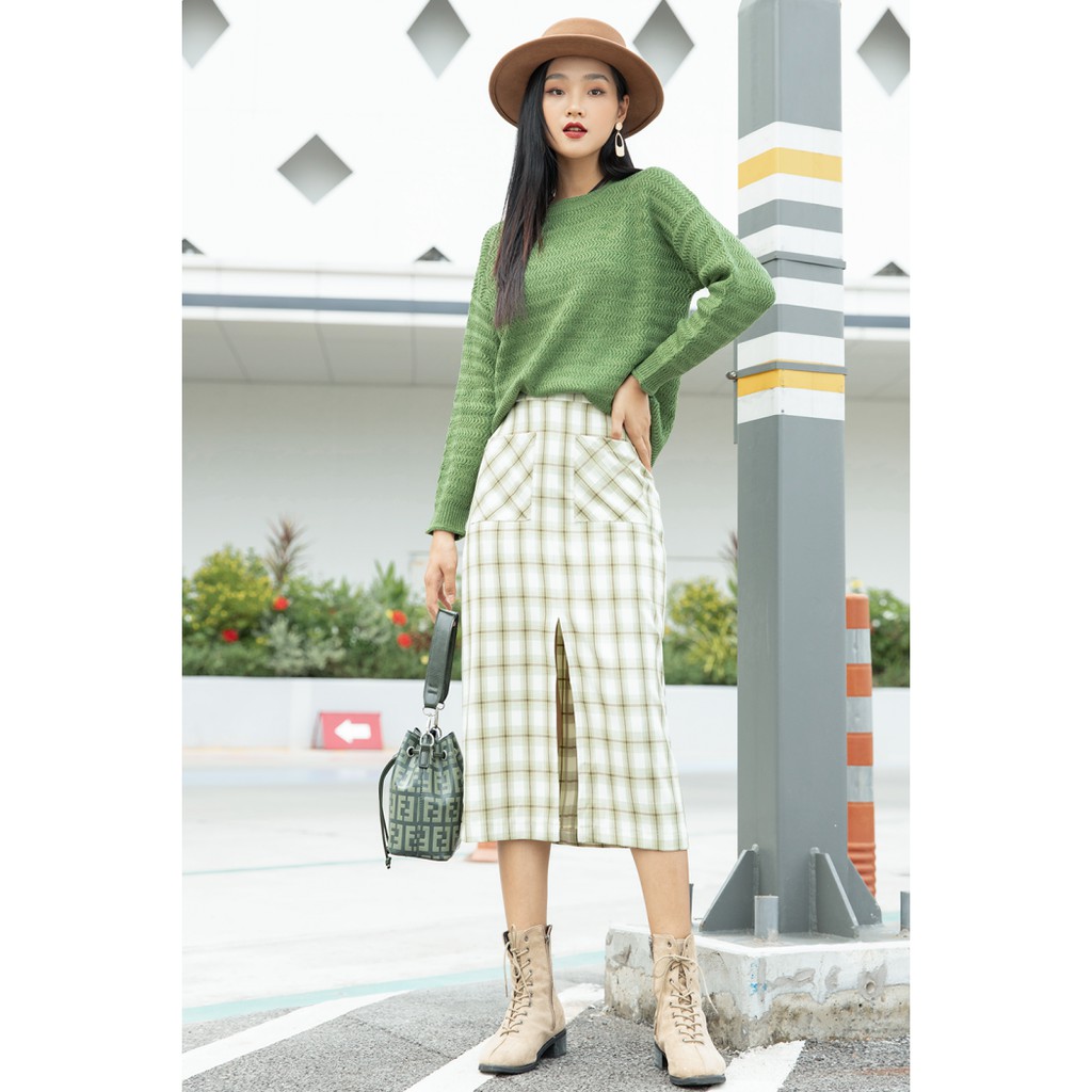 Áo len nữ form rộng cổ tròn bo gấu ALW0002 - 92WEAR