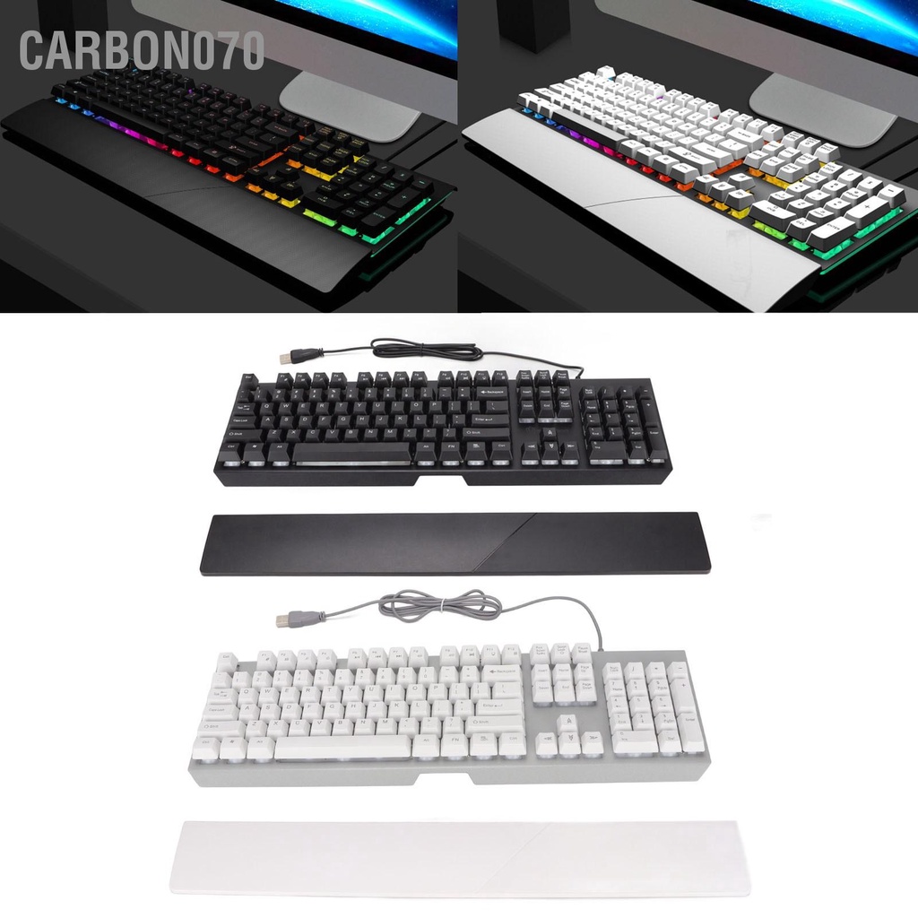 [Hàng Sẵn] Bàn Phím Gaming GK60 có dây LED RGB 104 phím【Carbon070】