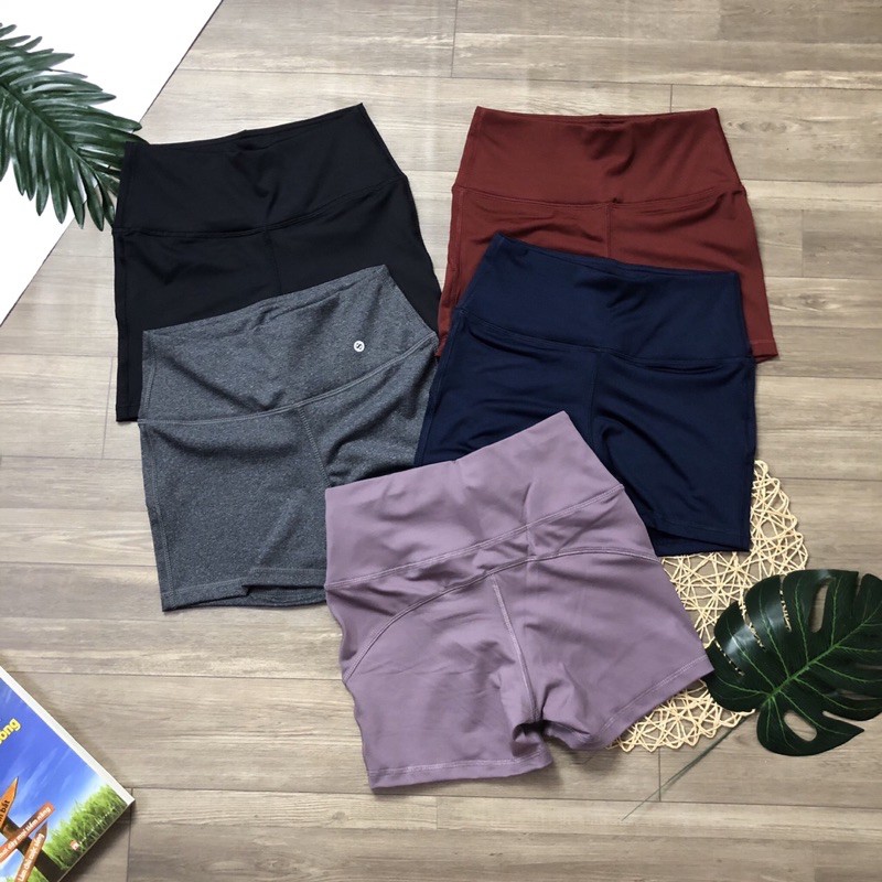 [Mã SKAMFSW175 giảm 10K đơn 50K] QUẦN SHORT THỂ THAO NỮ LƯNG CAO, QUẦN SHORT TẬP GYM VẢI THUN TRƠN 1 LỚP ( nhiều màu)