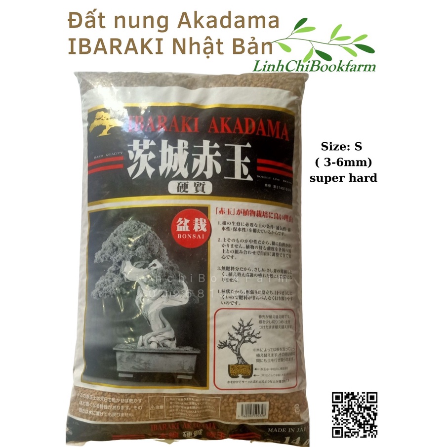 Đất nung Akadama Ibaraki size S 3-6mm  - rải mặt, giá thể sen đá, xương rồng, bonsai, phân nền thủy sinh