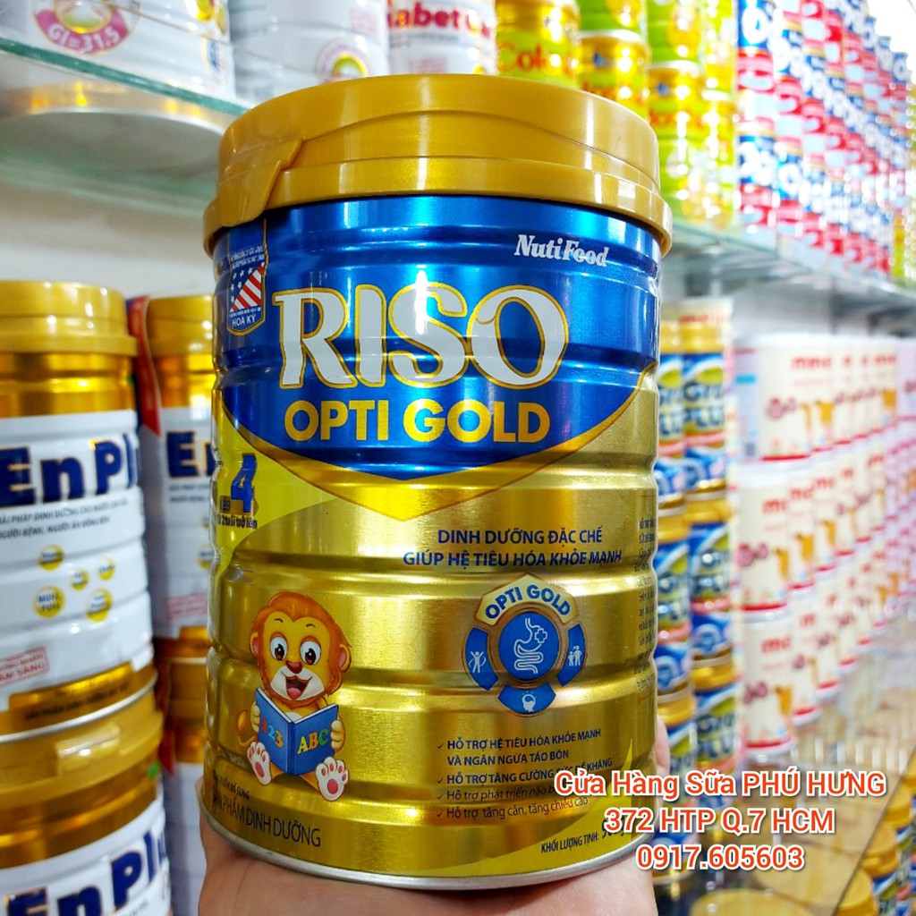 Sữa Riso Opti Gold lon 900 gam