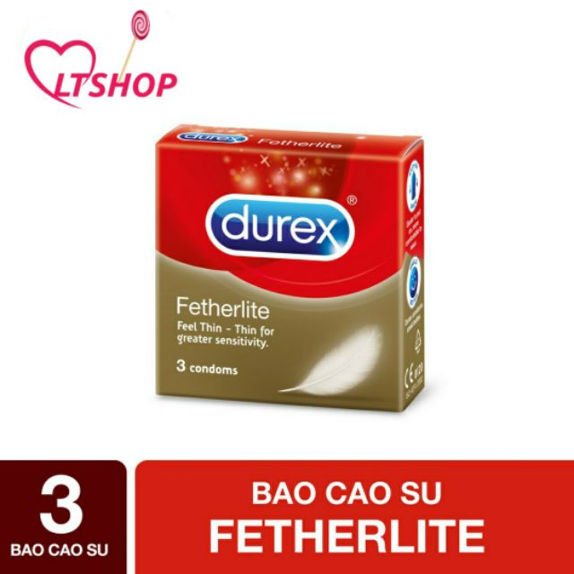 Bao cao su Durex Fetherlite  siêu mỏng  hộp 3bao