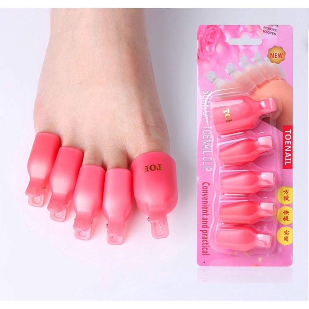 Kẹp ủ phá tháo gel móng tay bộ 10 kẹp nhựa bền chắc phụ kiện nail giá rẻ VUA SƠN AS