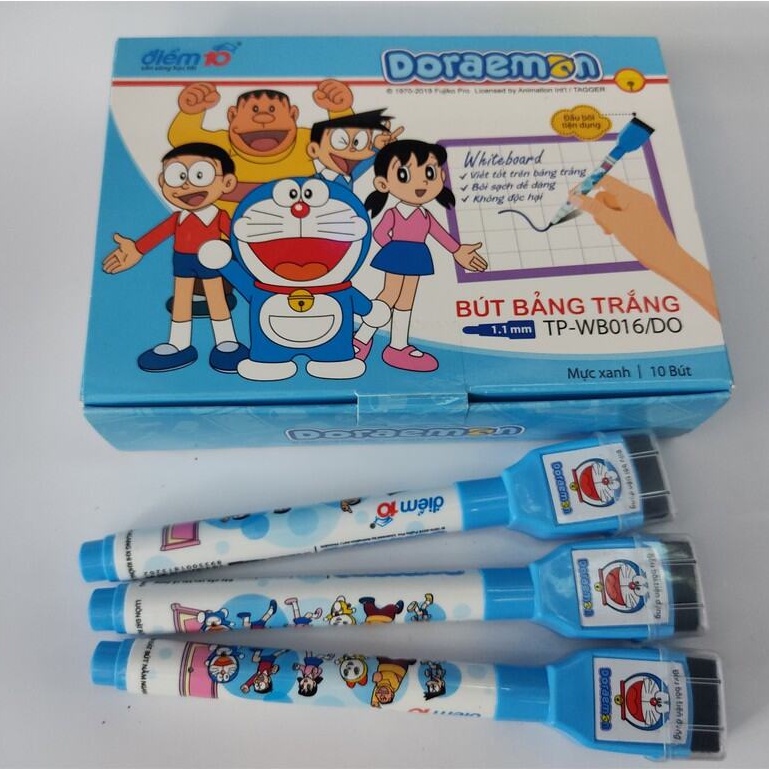 ( 1 Hộp 10 Cây ) Bút Lông Bảng Đầu Chùi WB016/DO Ngòi 1.5mm (  Mực Xanh ) Thiên Long Camshop