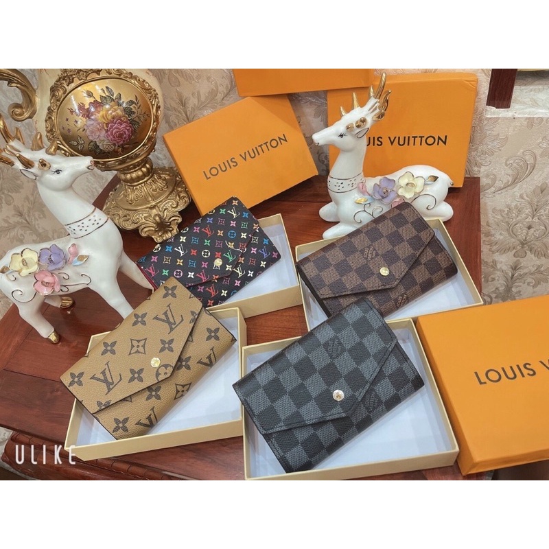 Ví cầm tay in hoạ tiết lv qc fullboxFreeship