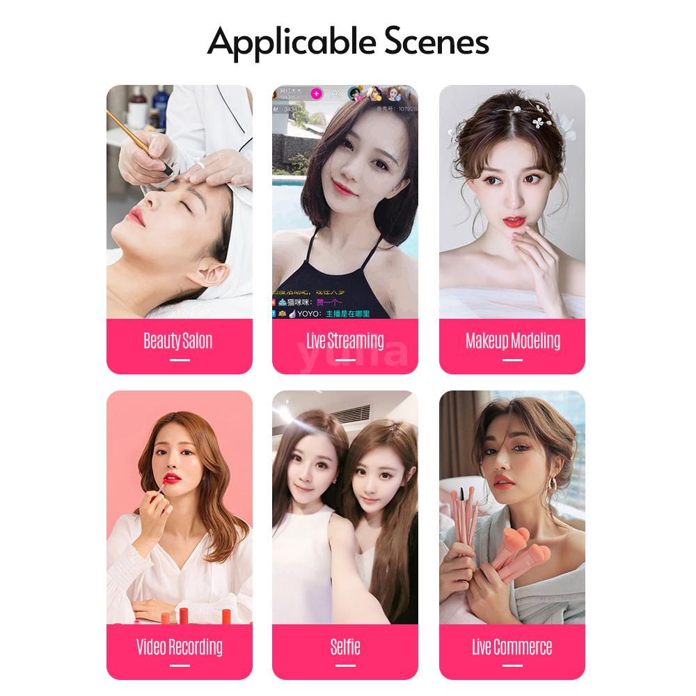 Đèn Led Tròn 8 Inch Cổng Usb Có Kẹp Gắn Điện Thoại Hỗ Trợ Trang Điểm / Live Stream / Phát Trực Tuyến | BigBuy360 - bigbuy360.vn