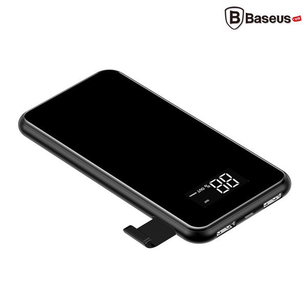 Pin sạc dự phòng không dây Baseus LV197 cho iPhone 8/ iPhoneX/ Smartphone/ Tablet (LCD Qi Wireless Charger, Dual USB Por