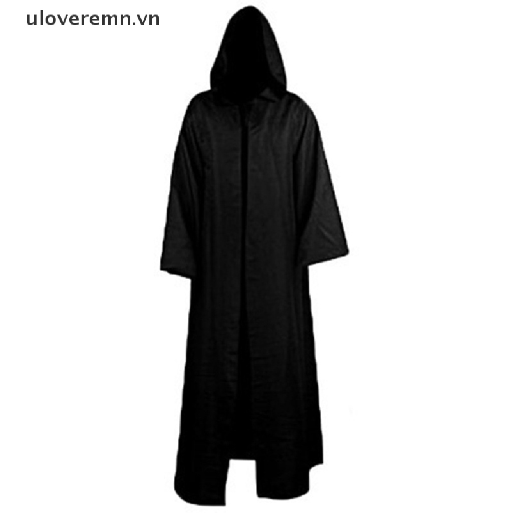 [uloveremn] Áo Choàng Poncho Có Mũ Trùm Dáng Rộng Màu Trơn Chống Gió Mùa Đông Cho Nam