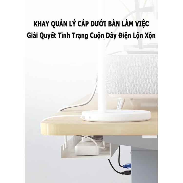 Khay Giá Treo Ổ Điện Dưới Bàn; Giá Đỡ Ổ Cắm Cất Gọn Dây Điện; Đi Dây Điện; Giấu Dây Điện Kẹp Bàn Làm Việc