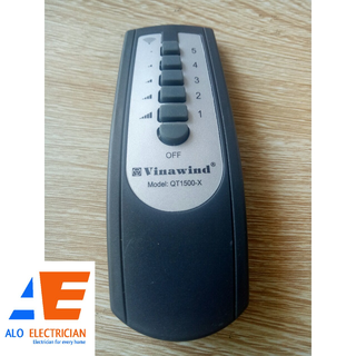 (LOẠI 1) Điều khiển từ xa quạt trần Vinawind QT-1500X-Hàng loại 1
