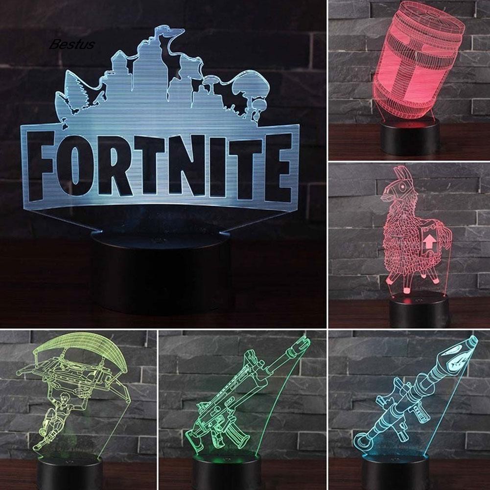 Đèn Ngủ 3d 7 Màu Hình Fortnite Độc Đáo