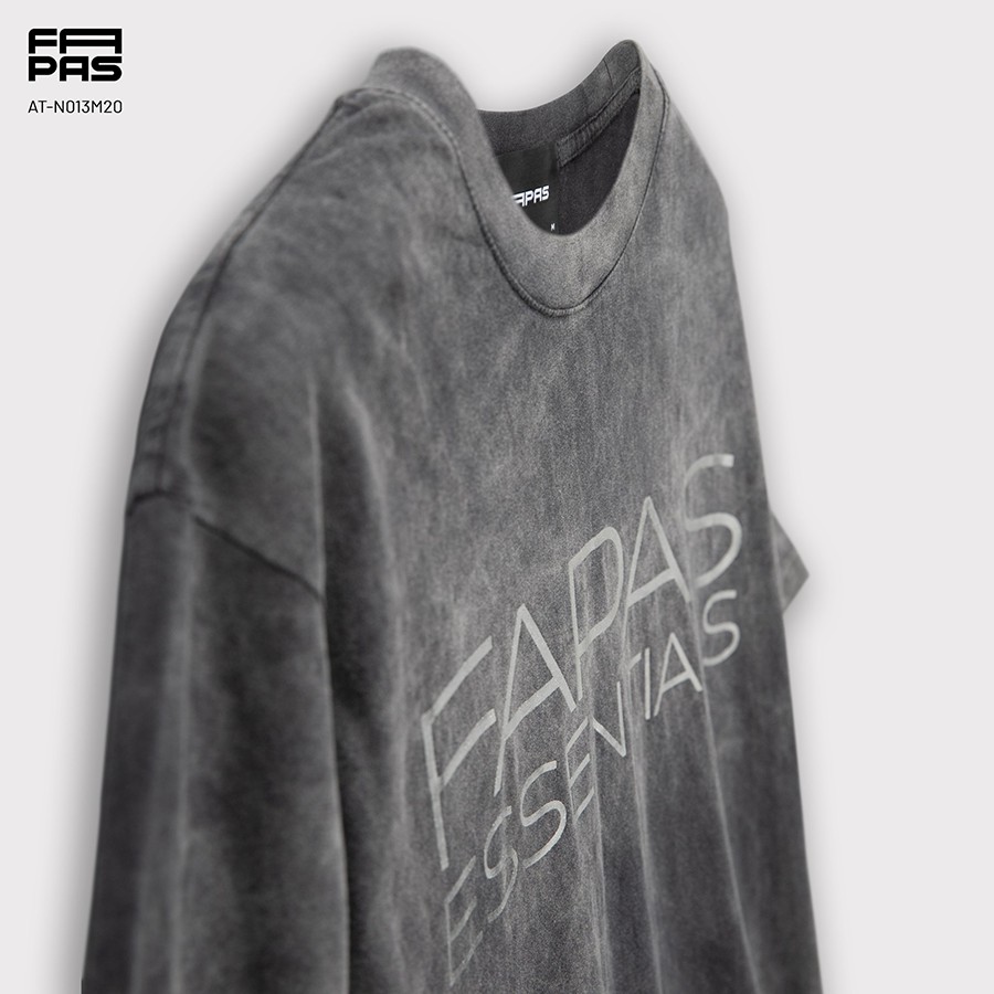 Áo Thun Nam Essentials Màu Washed Bạc Hot Trend Logo In Foil Nổi Bật Chắc Chắn Form Chuẩn - FAPAS