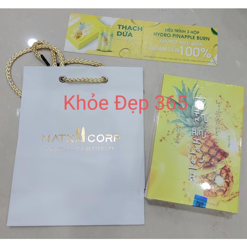 Combo(Chính Hãng 100%- Nguyên Mã Nhà pp) THẠCH DỨA GIẢM CÂN MATXICORP hộp 10gói mẫu mới nhất