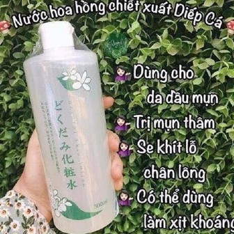 Nước Hoa Hồng Dokudami Chiết Xuất Từ Lá Diếp Cá Natural Skin Lotion Kháng Khuẩn Kháng Mụn Cấp Ẩm 500ml