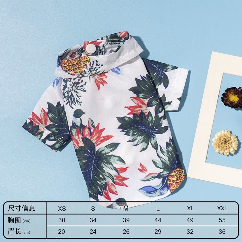 Áo kiểu sơ mi cho thú cưng - áo họa tiết đi biển  mùa hè cho thú cưng size 3XL đến 5XL