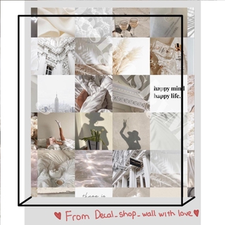 Khổ A4/ A5 Wall Collage dán keo sẵng tường trang trí decor phòng ngủ - theme Light vibes