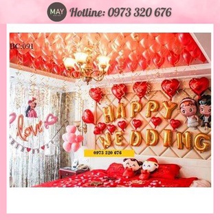 Set bóng trang trí phòng cưới, tân hôn - PC04