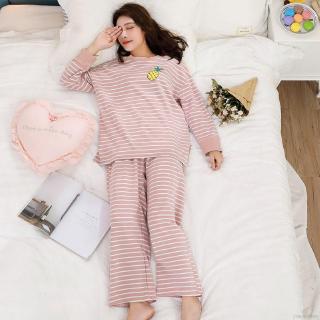 Bộ pijama cotton dài tay in họa tiết dễ thương cho nữ