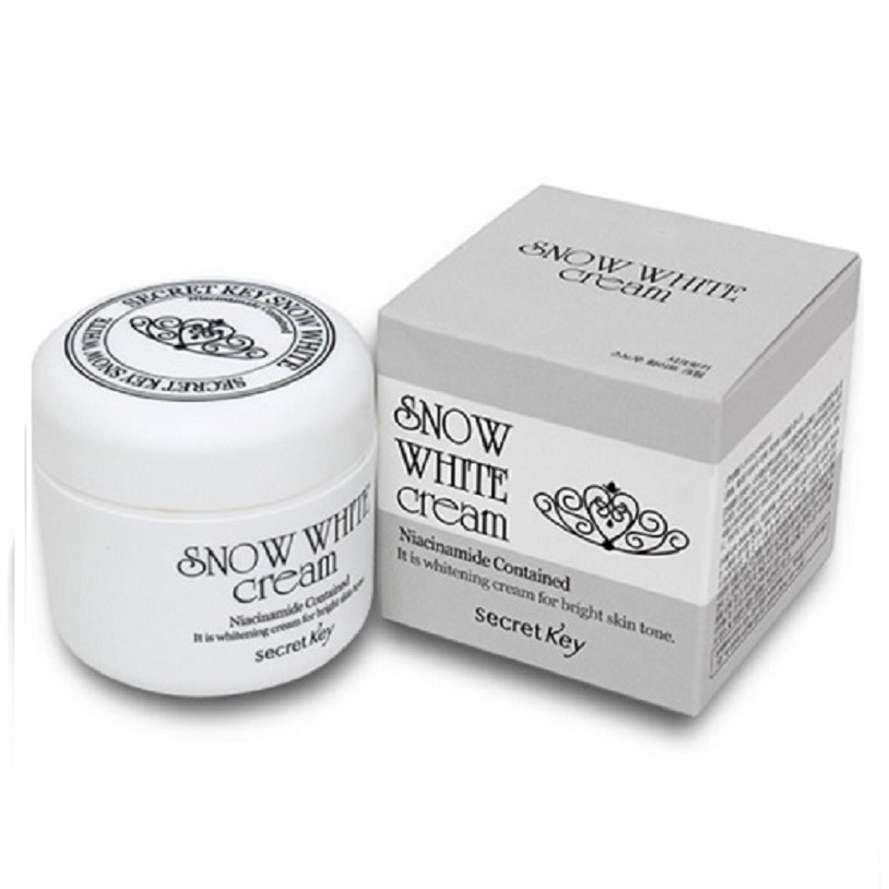 Bộ sản phẩm dưỡng trắng da toàn diện Secret Key (Snow White Cream 50g + Snow White Milky Pack 200g) + tặng Kèm 1 Sample