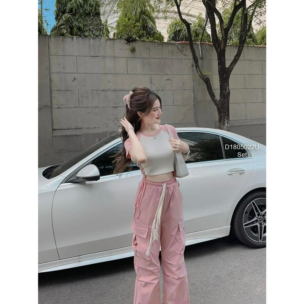 Set bộ áo 2s thêu hoa phối quần short