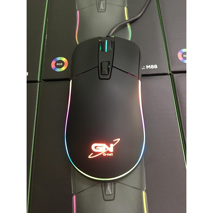 Chuột gaming G-NET M88 LED RGB 30 triệu lần click,chuột máy tính