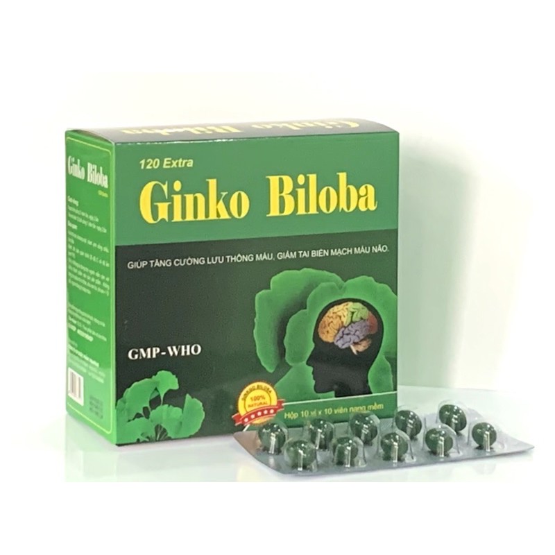 Combo 3 hộp Ginkgo biloba 120mg ( hộp 100 viên)