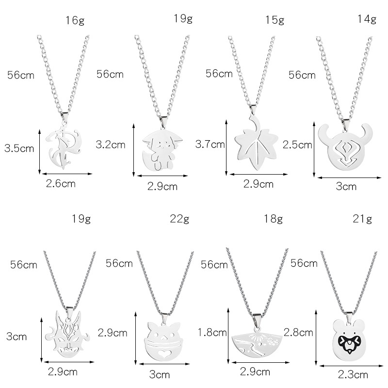 Vòng cổ Mặt Lá Phong Hai Chiều Bằng Thép Không Gỉ Làm Quà Tặng Cho Bạn Bè