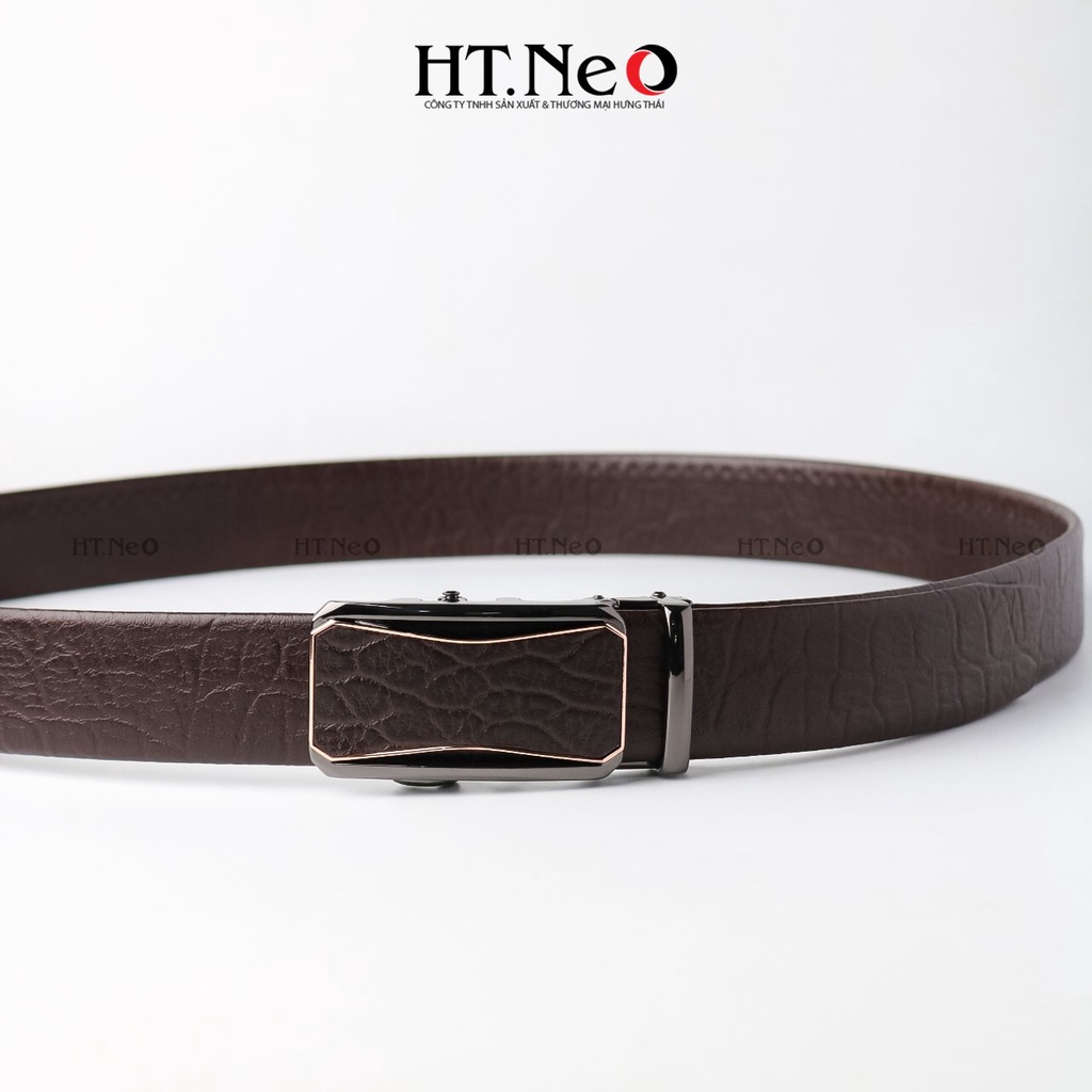 Dây lưng da HT.NEO Da voi siêu sang trọng  kết hợp mắt khóa da chống chầy xước hoen gỉ DL12