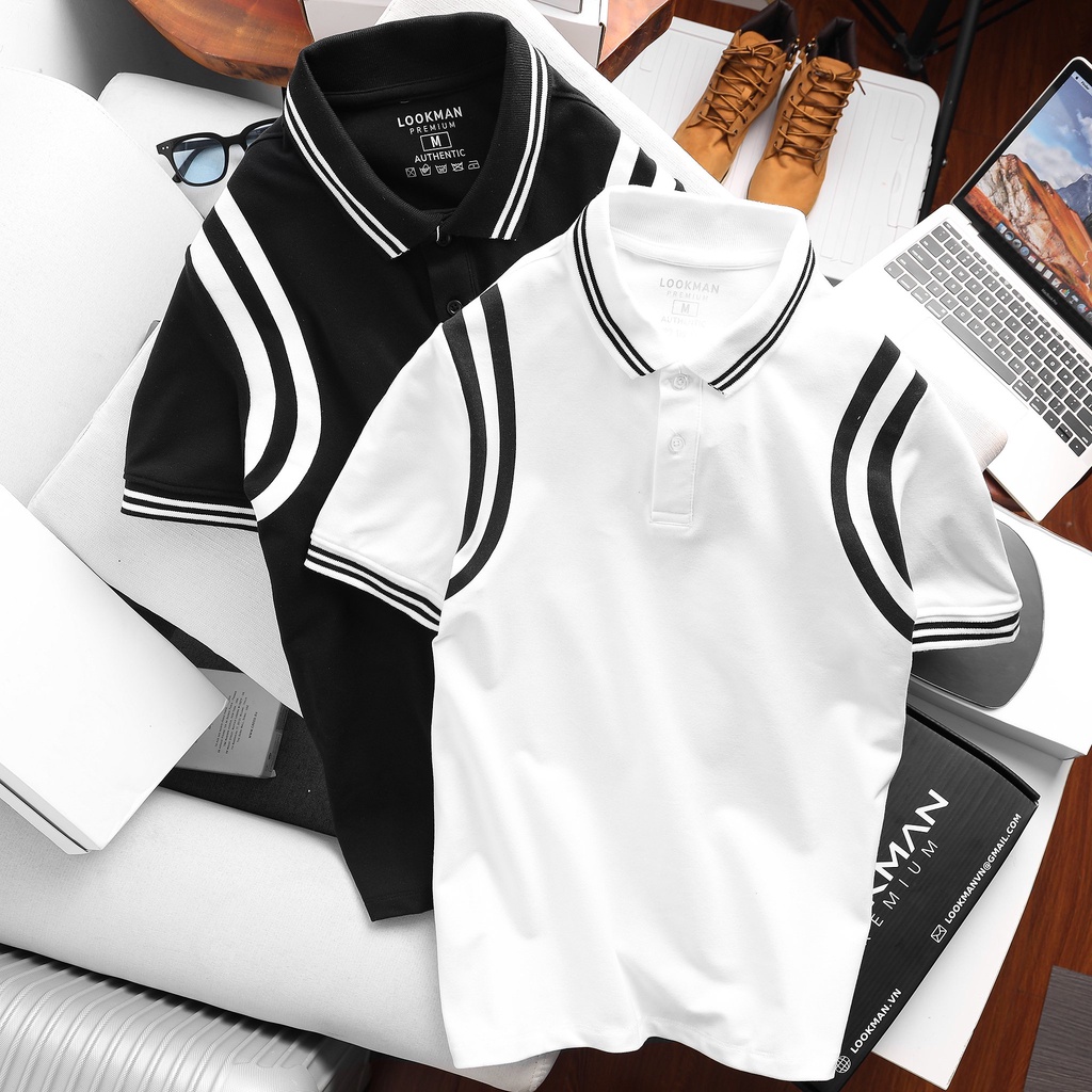 Áo Polo Nam Lookman How Vải Cotton Cá Sấu Hàn Quốc Cao Cấp Dệt Bo Dày Dặn Chuẩn Form M13
