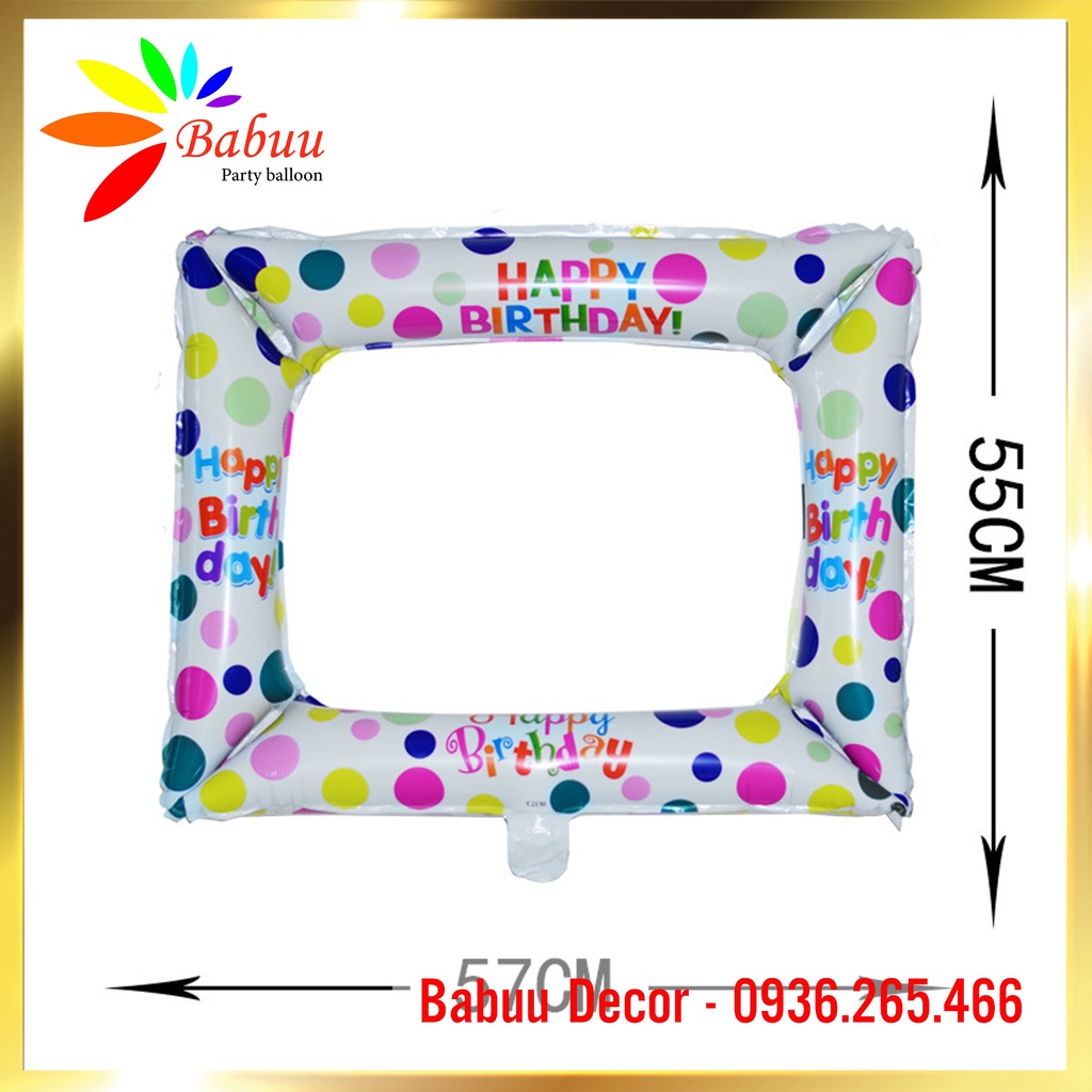 Bóng hình khung chụp ảnh trang trí sinh nhật Babuu Decor
