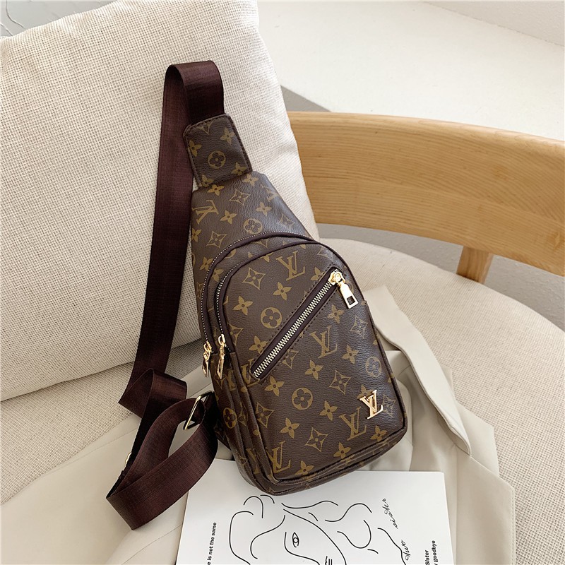 Túi Đeo Chéo Trước Ngực Màu Nâu Thời Trang Nam Nữ Trẻ Trung Lv6689 | BigBuy360 - bigbuy360.vn