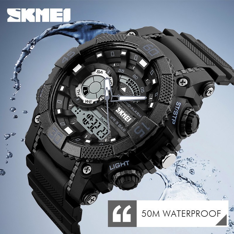 [+Quà Tặng] Đồng hồ nam thể thao SKMEI 2 máy độc lập, đa chức năng, chống sốc, chống nước-Duong.watches